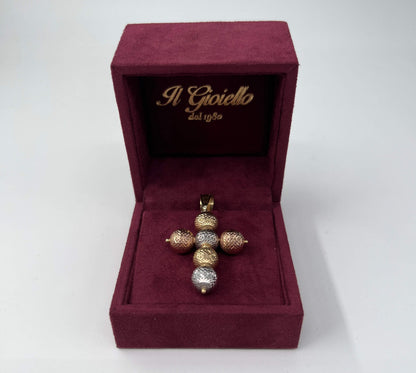 CIONDOLO ORO 18KT TRICOLOR