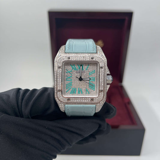 CARTIER SANTOS XL CUSTOM "TIFFANY"