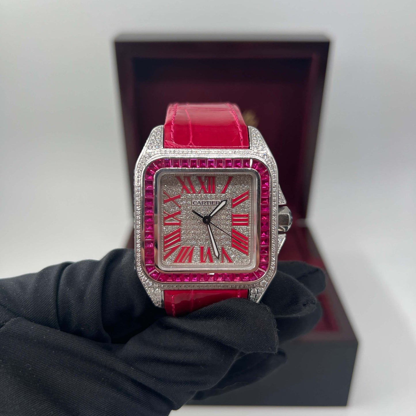 CARTIER SANTOS XL CUSTOM "CHERRY"