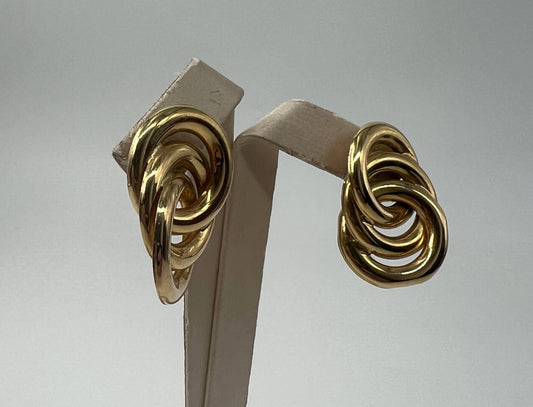 COPPIA DI ORECCHINI ORO 18KT GIALLO