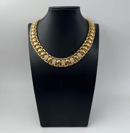 COLLANA ORO 18KT GIALLO CON DIAMANTI