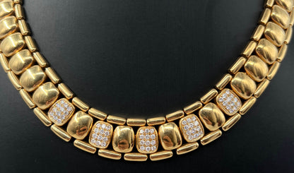 COLLANA ORO 18KT GIALLO CON DIAMANTI