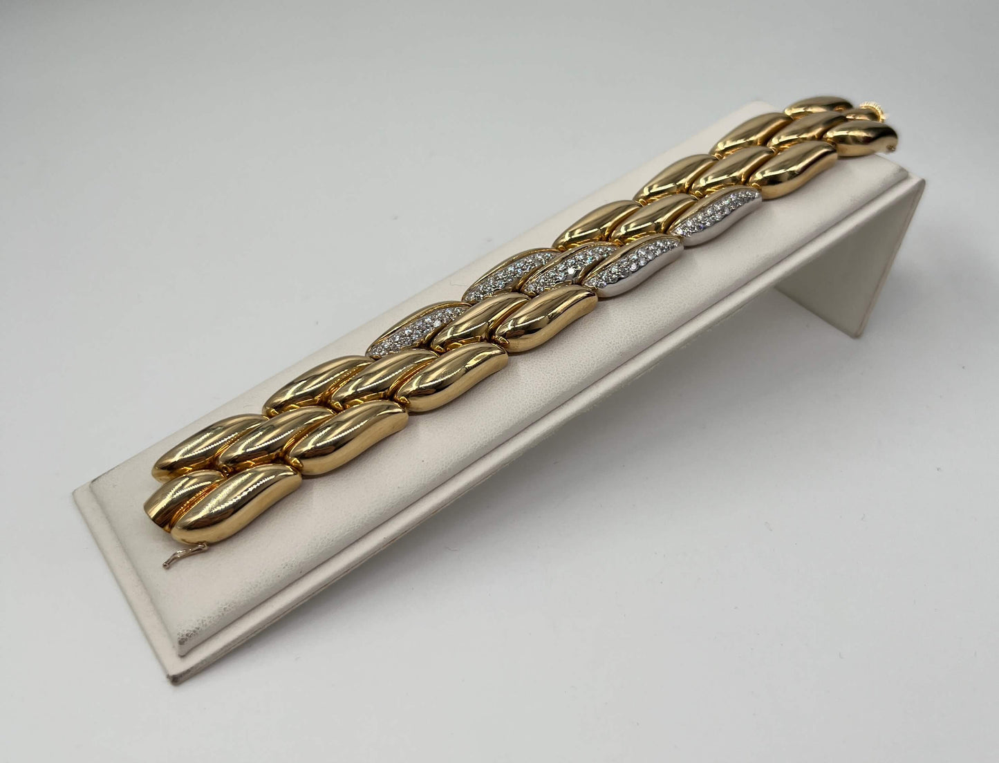 BRACCIALE 18 KT BICOLOR CON DIAMANTI