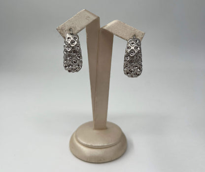 COPPIA DI ORECCHINI ORO 18KT BIANCO