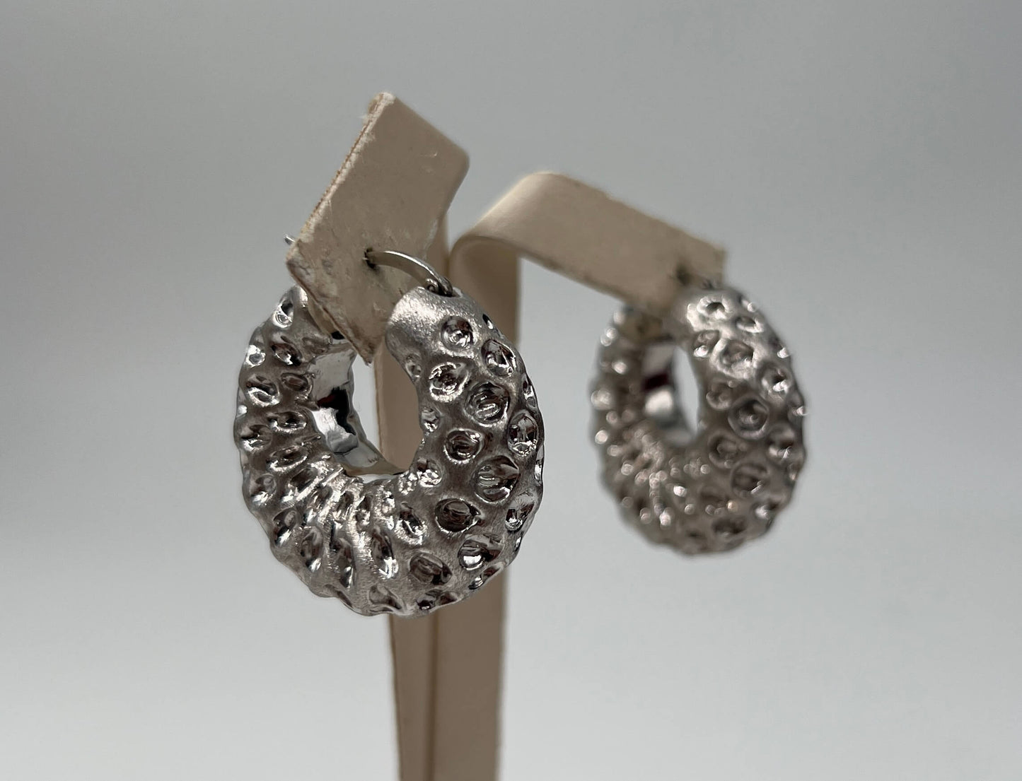 COPPIA DI ORECCHINI ORO 18KT BIANCO