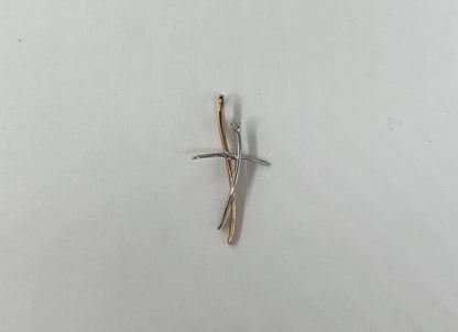 CIONDOLO ORO 18KT BICOLOR CON DIAMANTE