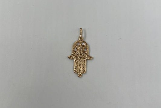 CIONDOLO ORO 18KT GIALLO CON DIAMANTI