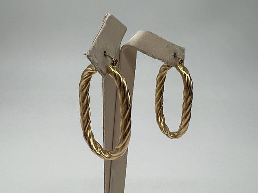 COPPIA DI ORECCHINI ORO 18KT GIALLO