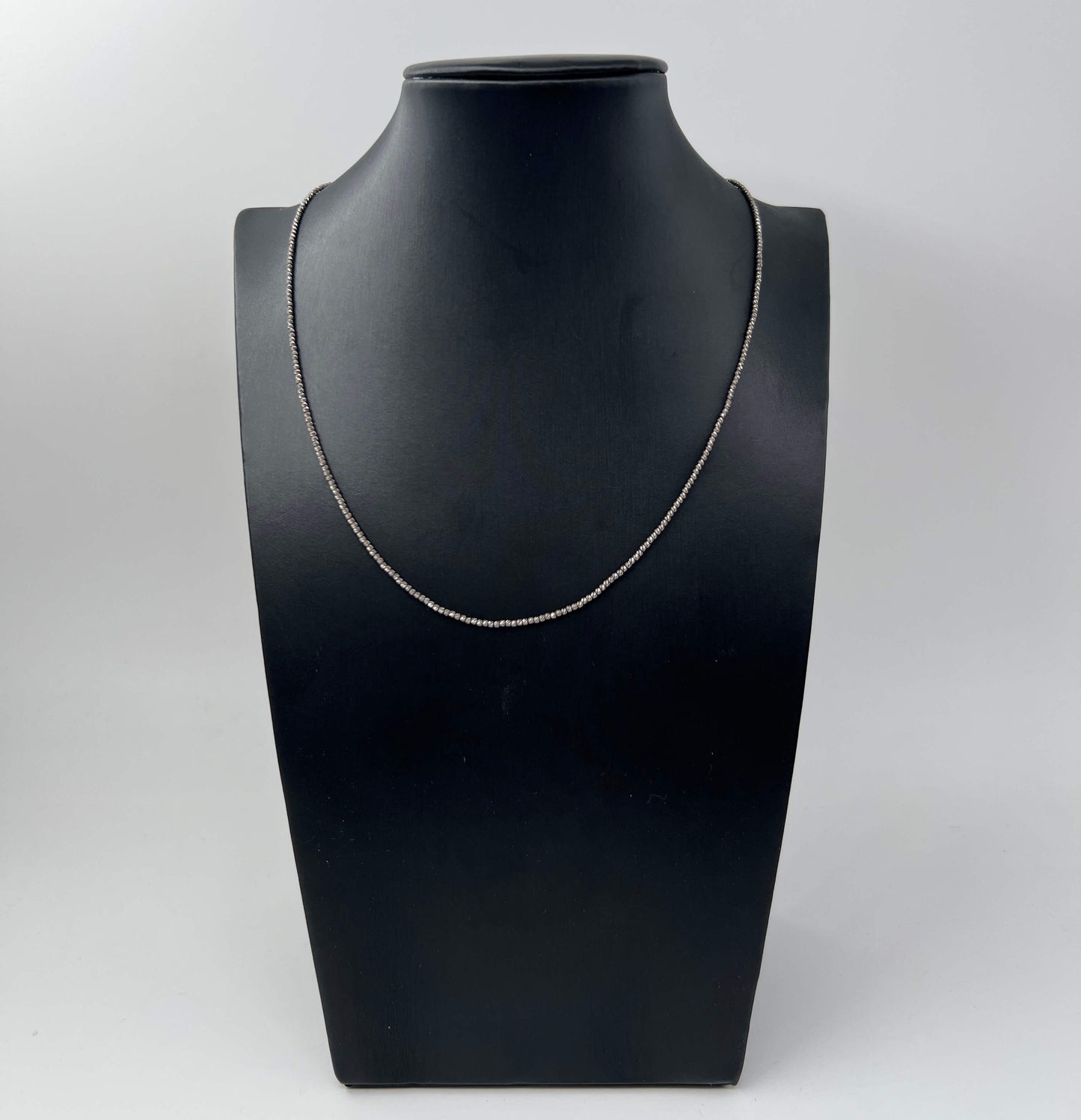 COLLANA ORO 18KT BIANCA GALVANIZZATA IN NERO