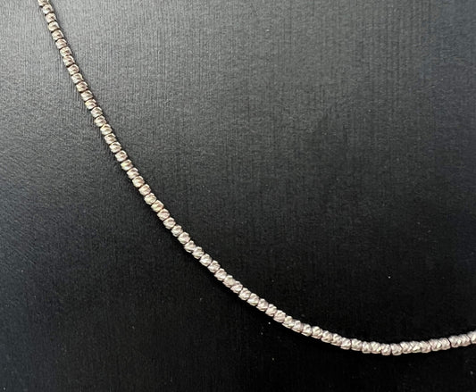 COLLANA ORO 18KT BIANCA GALVANIZZATA IN NERO