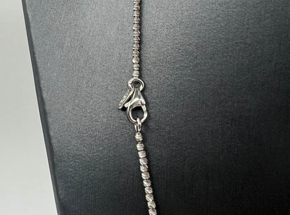 COLLANA ORO 18KT BIANCA GALVANIZZATA IN NERO