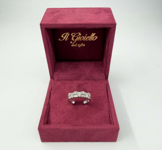 ANELLO IN ORO 18KT BIANCO CON DIAMANTI