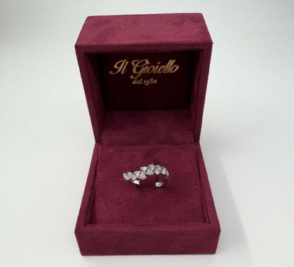 ANELLO IN ORO 18KT BIANCO CON DIAMANTI