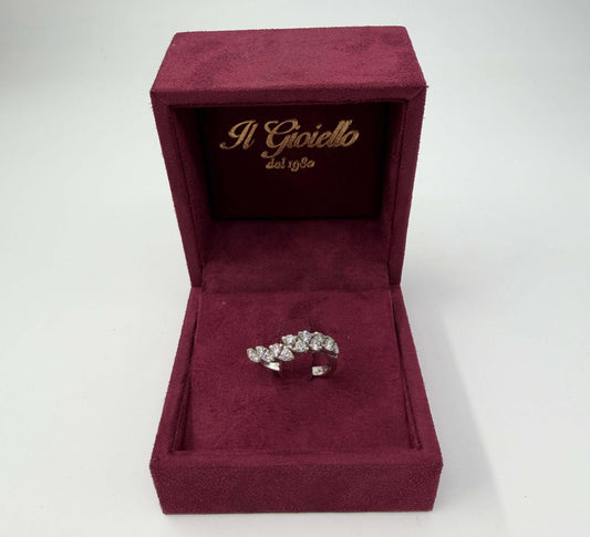 ANELLO IN ORO 18KT BIANCO CON DIAMANTI
