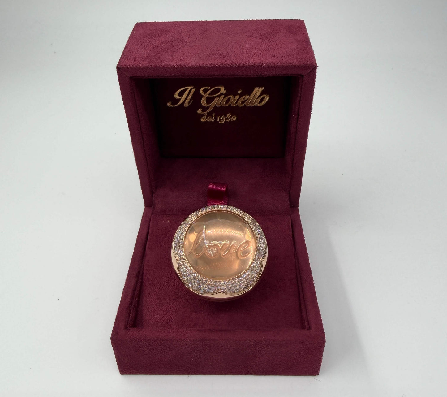 ANELLO IN ORO 18KT ROSA CON DIAMANTI E QUARZO