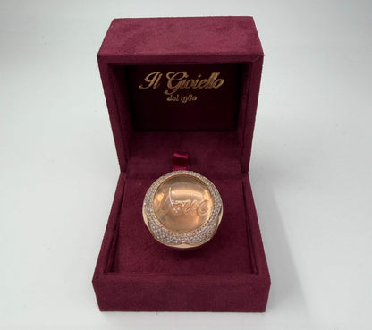 ANELLO IN ORO 18KT ROSA CON DIAMANTI E QUARZO