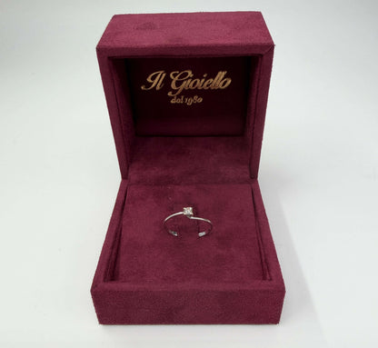 ANELLO SOLITARIO IN ORO 18KT BIANCO