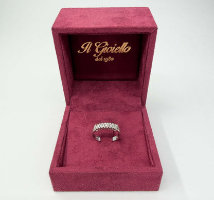 ANELLO IN ORO 18KT BIANCO CON DIAMANTI