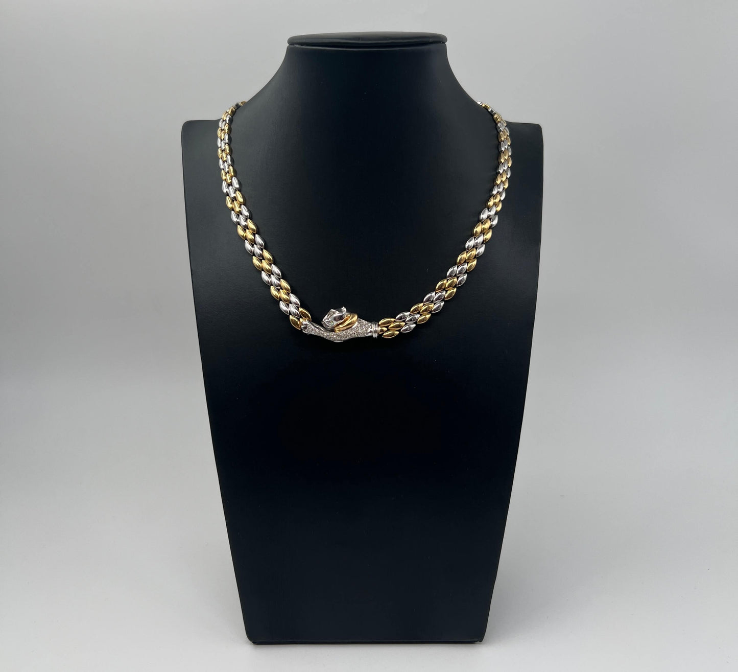 COLLANA ORO 18KT BICOLOR E DIAMANTI