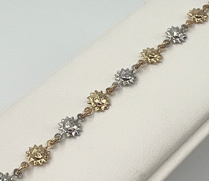 BRACCIALE 18 KT GIALLO E BIANCO