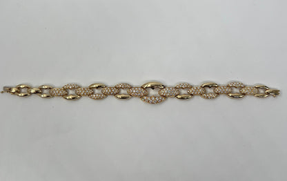 BRACCIALE 18 KT GIALLO CON DIAMANTI