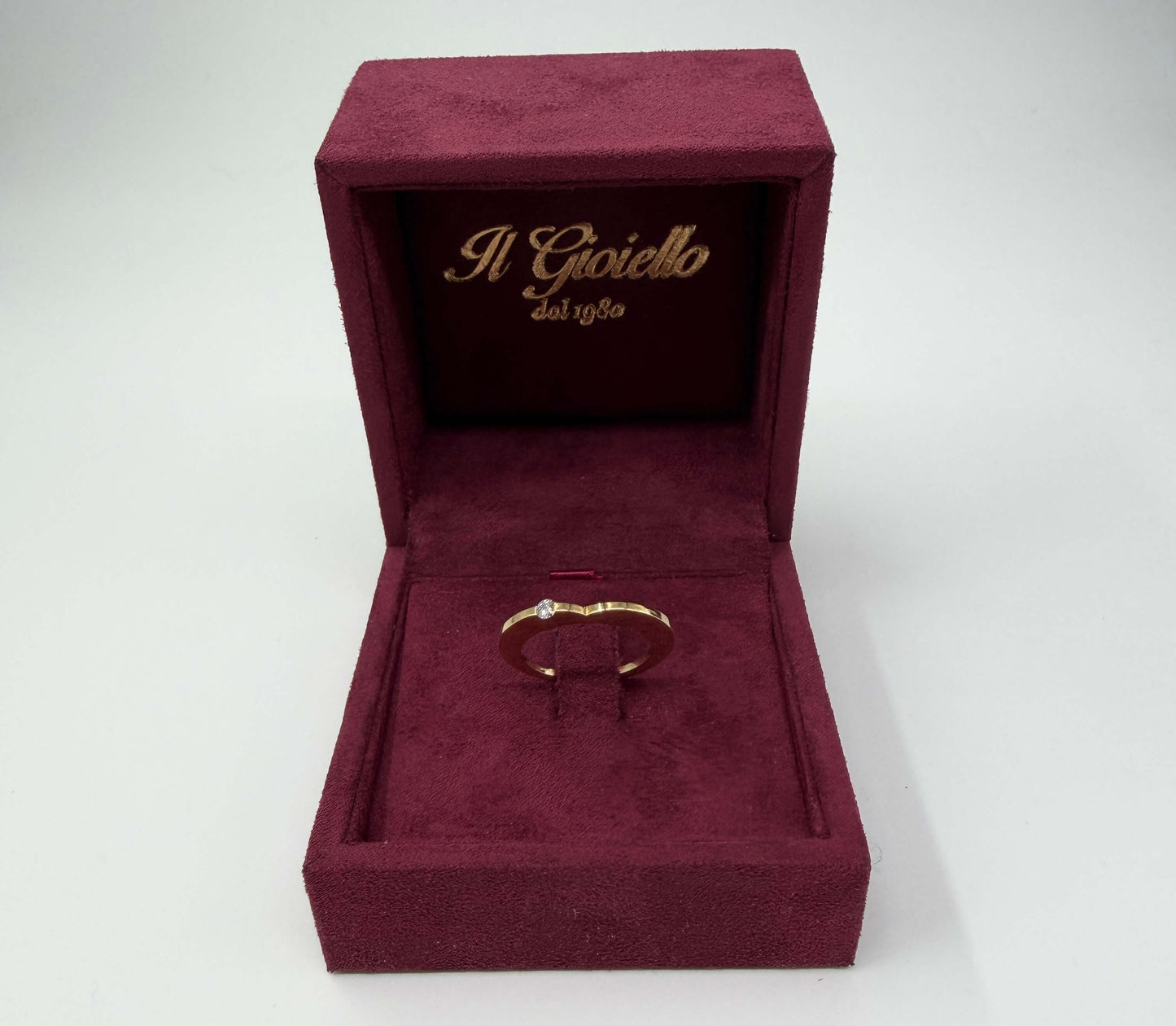 ANELLO IN ORO 18KT GIALLO CON DIAMANTE