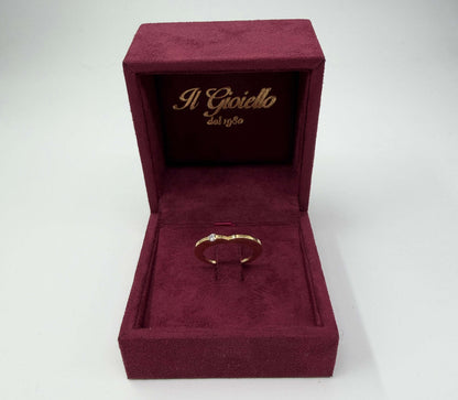 ANELLO IN ORO 18KT GIALLO CON DIAMANTE