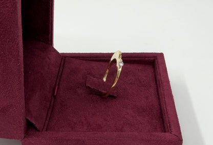 ANELLO IN ORO 18KT GIALLO CON DIAMANTE