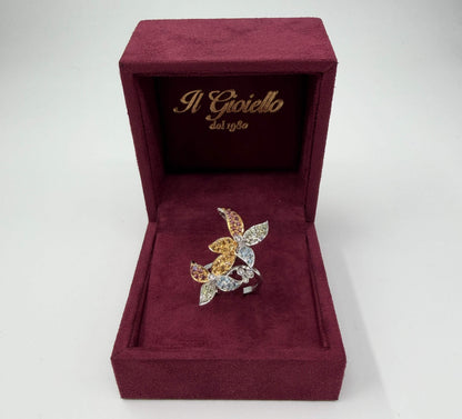 ANELLO IN ORO 18KT BIANCO CON DIAMANTI