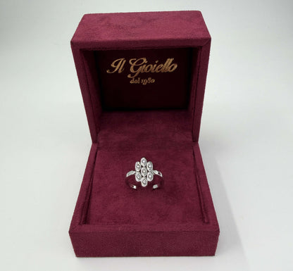 ANELLO IN ORO 18KT BIANCO CON DIAMANTI