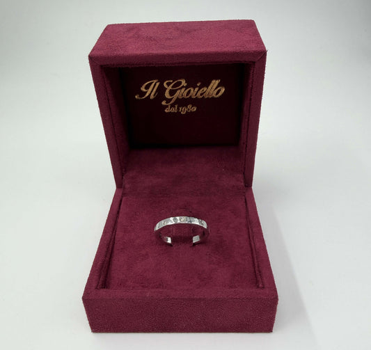ANELLO IN ORO 18KT BIANCO CON DIAMANTI