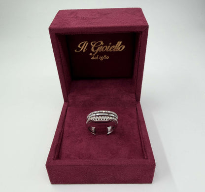 ANELLO IN ORO 18KT BIANCO CON DIAMANTI