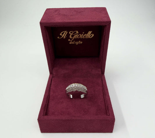 ANELLO IN ORO 18KT BICOLOR CON DIAMANTI