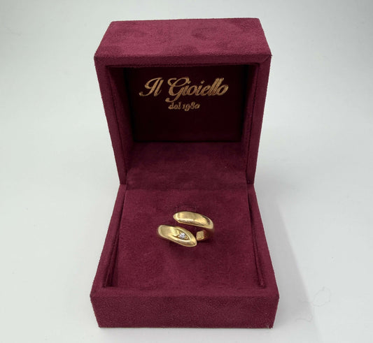 ANELLO IN ORO 18KT GIALLO CON DIAMANTE