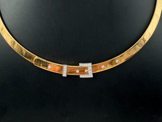 COLLANA ORO 18KT BICOLOR CON DIAMANTI