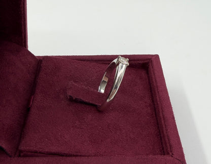 ANELLO SOLITARIO IN ORO 18KT BIANCO