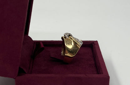 ANELLO IN ORO 18KT BICOLOR E DIAMANTI