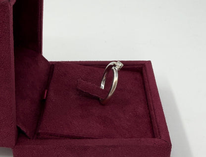 ANELLO SOLITARIO IN ORO 18KT BIANCO