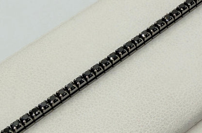 BRACCIALE 18 KT BIANCO CON DIAMANTI NERI