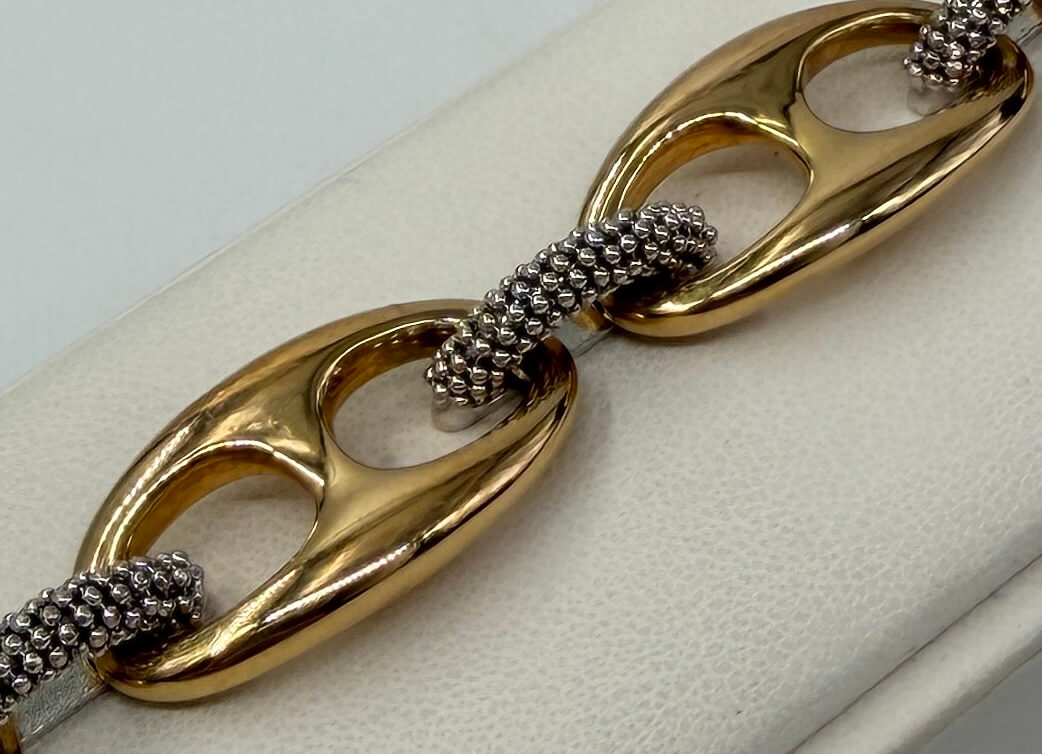 BRACCIALE 18 KT BICOLOR