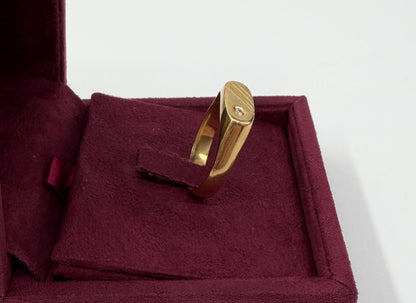 ANELLO IN ORO 18KT GIALLO CON DIAMANTE