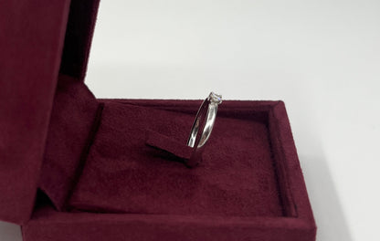 ANELLO SOLITARIO IN ORO 18KT BIANCO