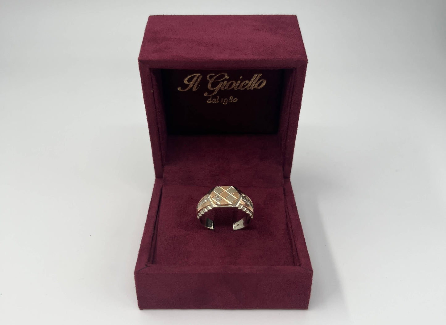 ANELLO IN ORO 18KT BICOLOR E DIAMANTE