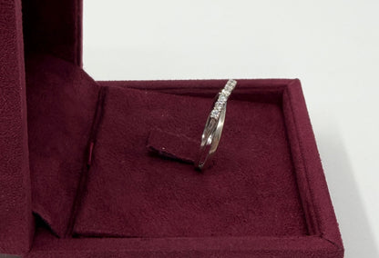 ANELLO IN ORO 18KT BIANCO CON DIAMANTI