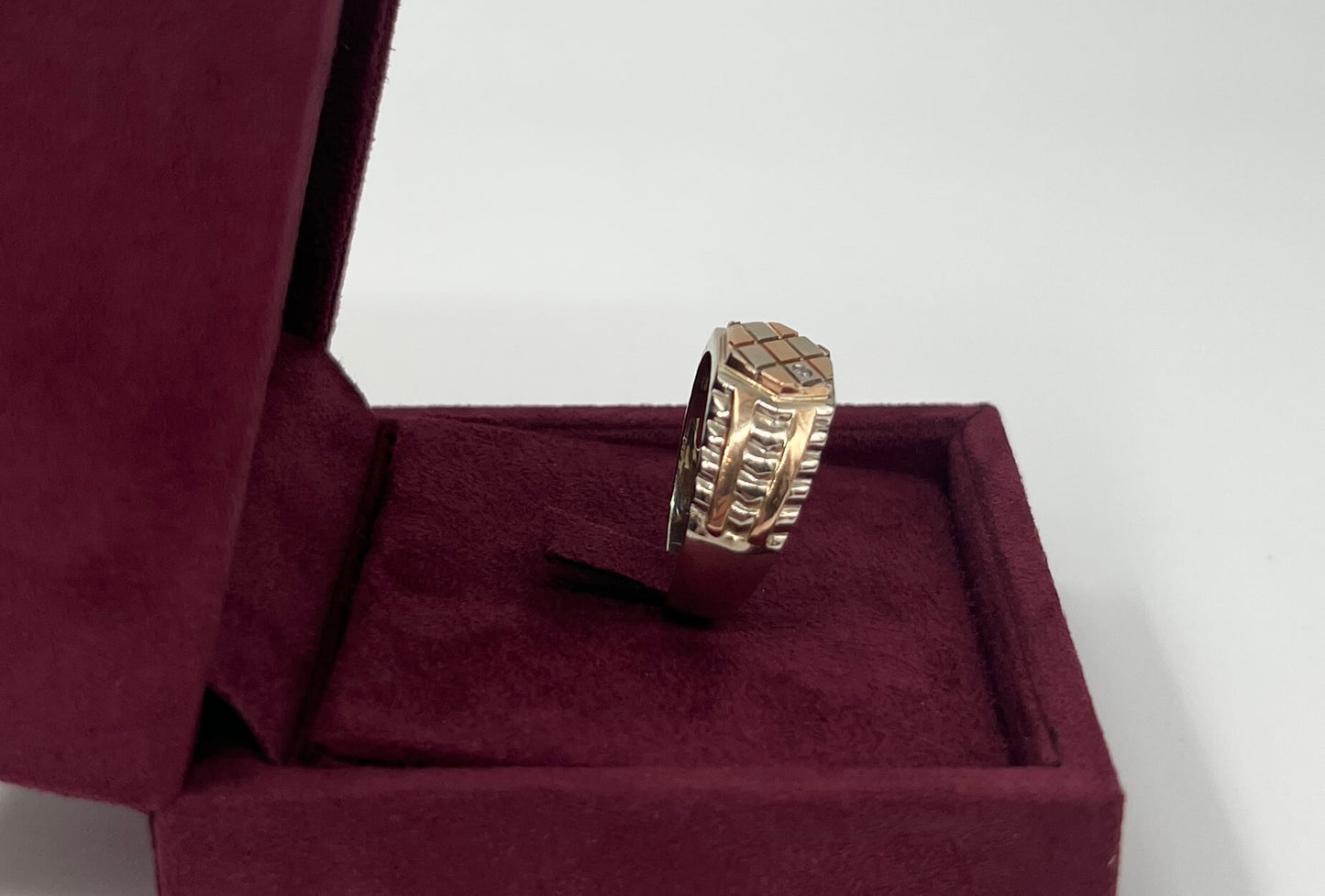 ANELLO IN ORO 18KT BICOLOR E DIAMANTE