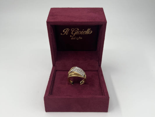 ANELLO IN ORO 18KT GIALLO CON DIAMANTI