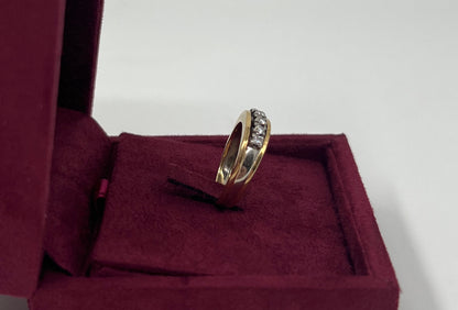 ANELLO IN ORO 18KT GIALLO E DIAMANTI