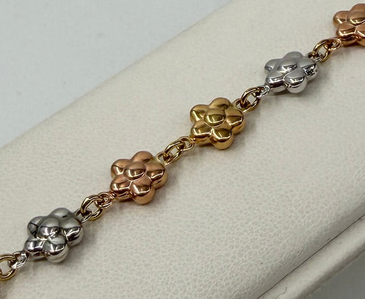 BRACCIALE 18 KT TRICOLOR