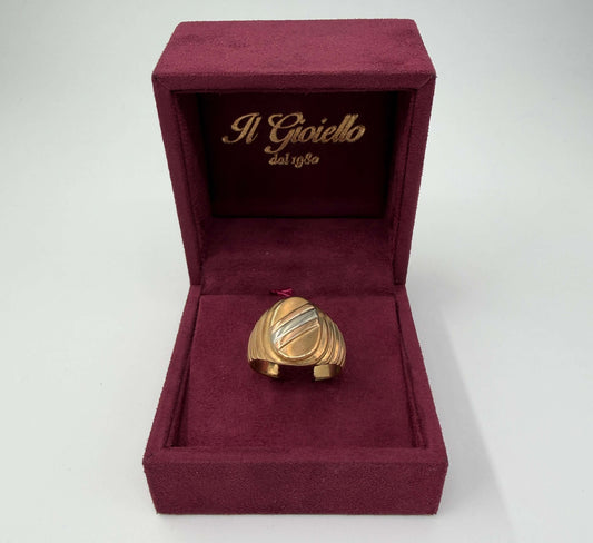 ANELLO IN ORO 18KT TRICOLOR