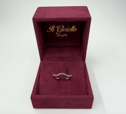 ANELLO IN ORO 18KT BIANCO CON DIAMANTI